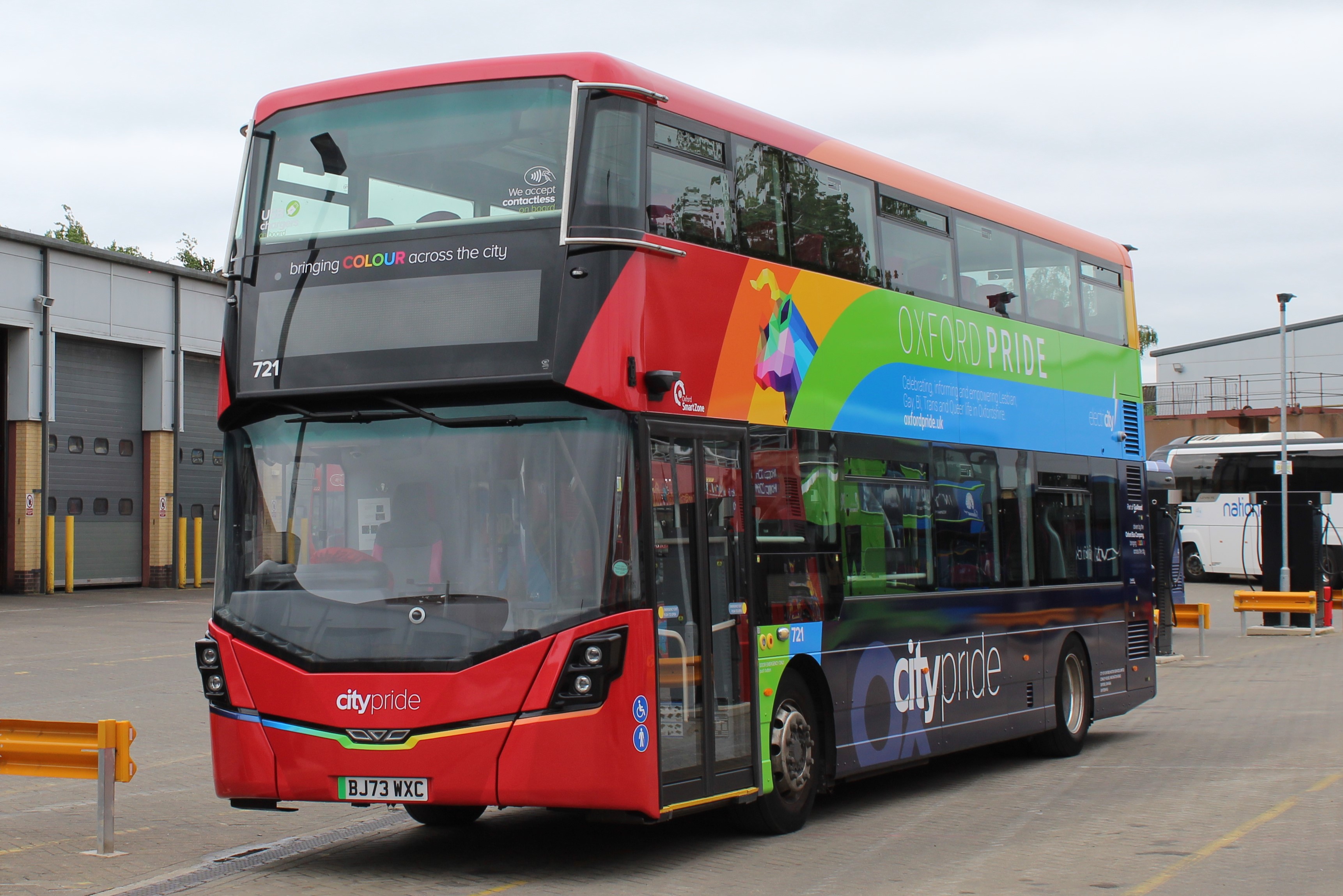 New rainbow bus shows pride in Oxfordshire's diversity - Oxford Bus ...