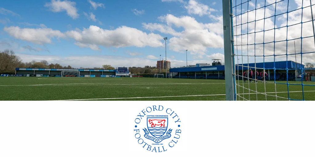 Oxford City Football Club stadium plus logo