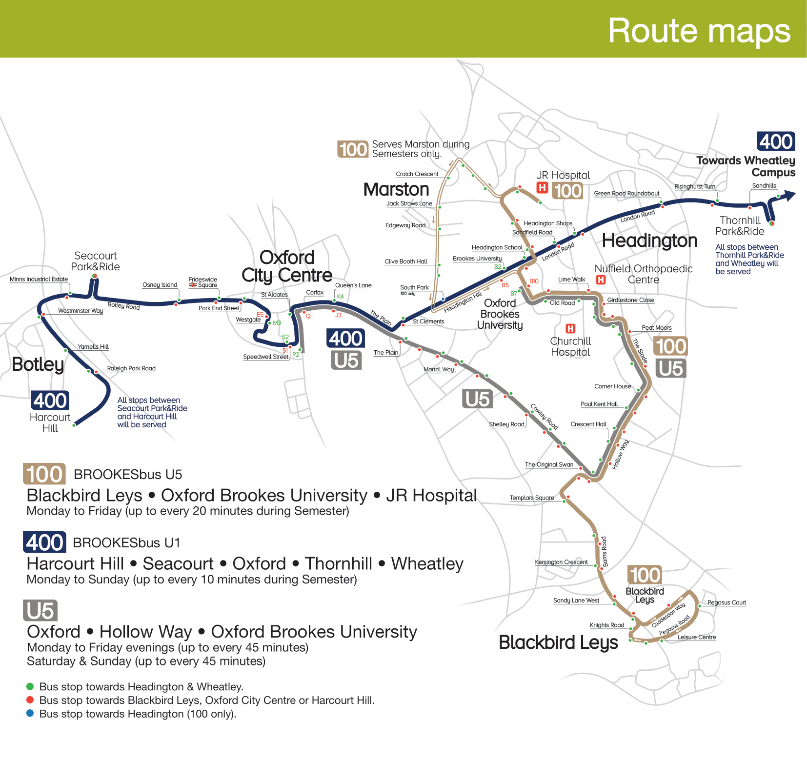 BROOKESbus service map