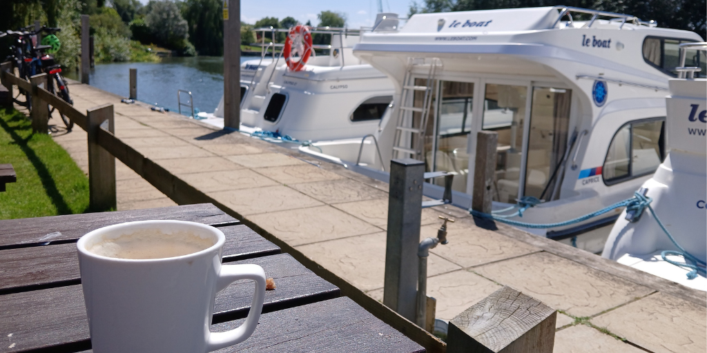 Riverside view from Waterfront Cafe, Benson