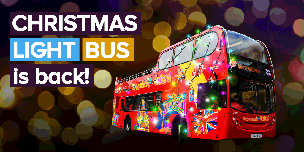 Christmas Light Bus 2022 Oxford Bus Company and Thames Travel
