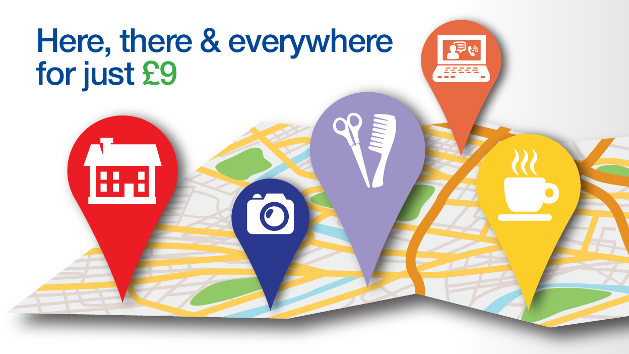 Here, there & everywhere for just £9
