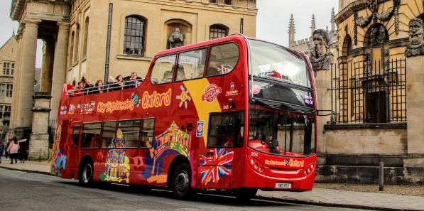 Open-top bus tour of Oxford