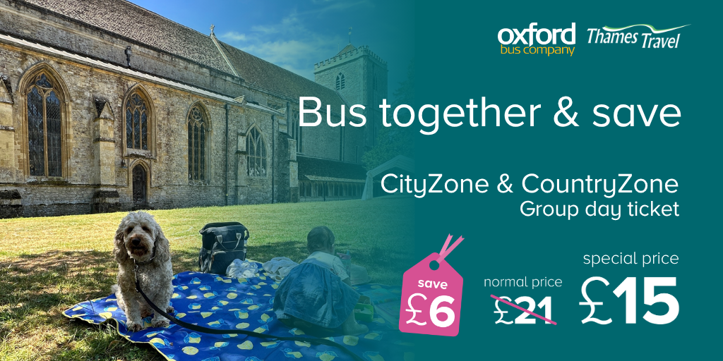 CityZone & CountryZone Group day ticket. Save £6, special price £15.