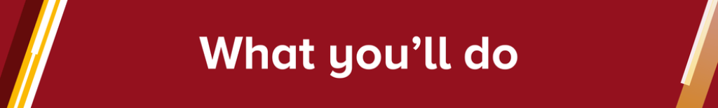 What you'll do