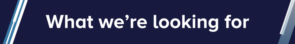 What we're looking for
